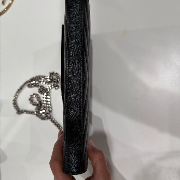 Saint Laurent Black Classic Cassandre Chain Wallet - Picture 5 of 7